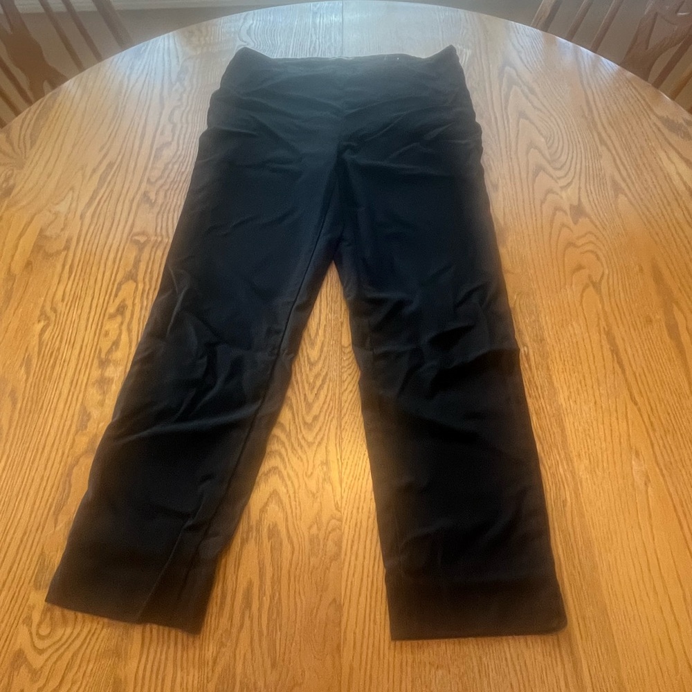 J. McLaughlin Black Rayon Blend Side Zip Crop Pants Size 8 Amelia Cloth (?) VGUC